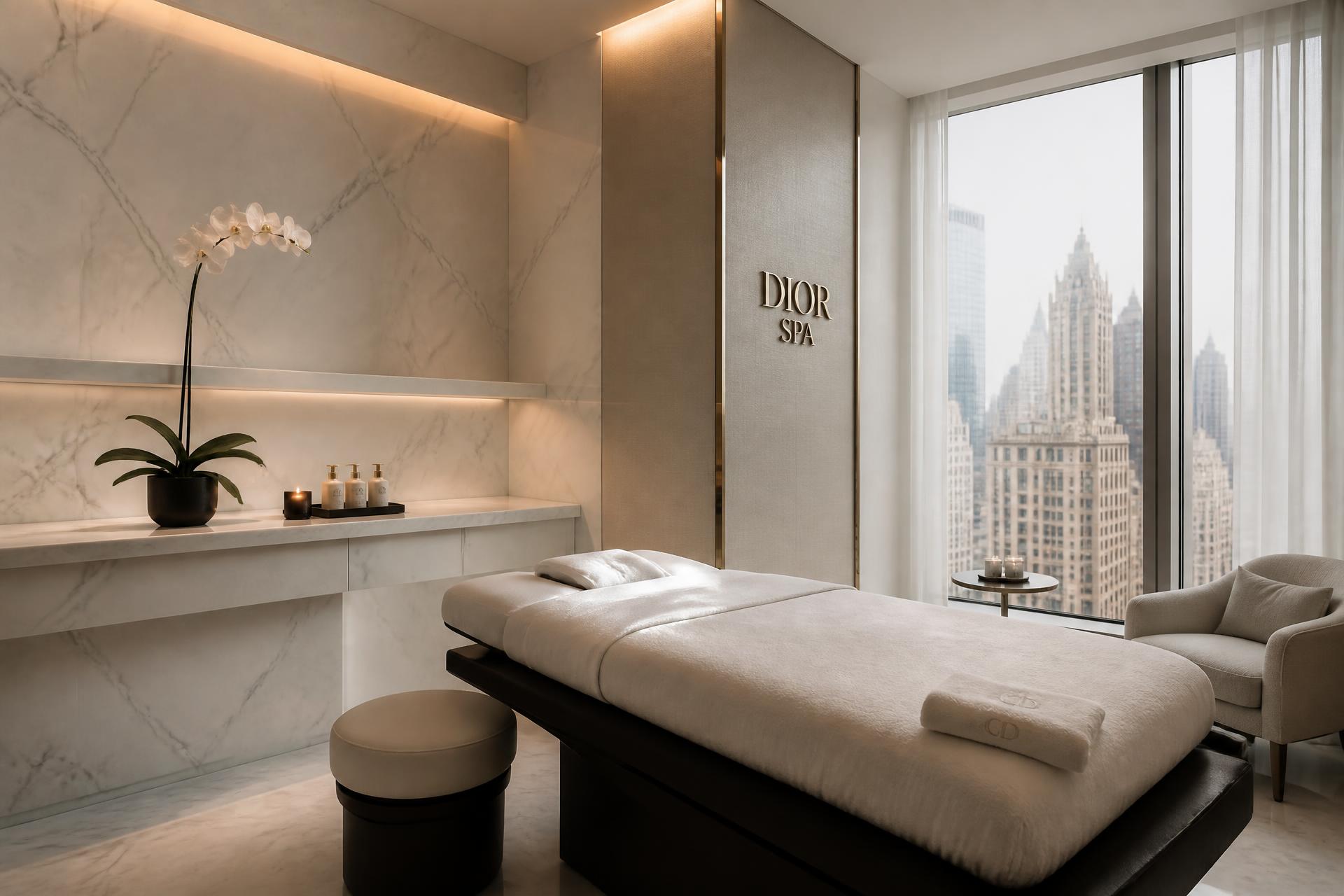 Luxury spa treatment room in Midtown Manhattan